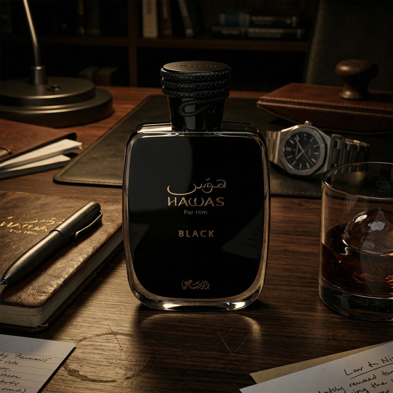 香水(男性用) Rasasi Hawas Black 100ml Eau de Parfum Hawas Black By Rasasi - Parfum Arabesc Barbati - EDP - 100 ml