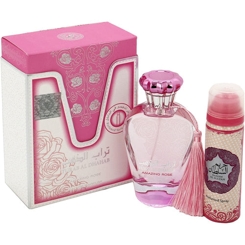 Set cadou pentru femei Ard al Zaafaran Turab Al Dhahab Amazing Rose - 150ml