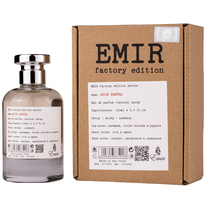 Parfum arabesc unisex Emir by Paris Corner Rich Santal Factory Edition - 100ml