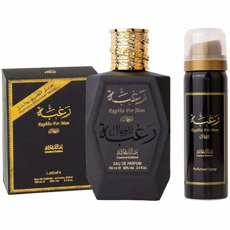 Set cadou pentru barbati Lattafa Perfumes Raghba for Men - 150ml